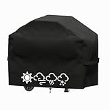 Grillabdeckung Wetterfest,Grill Barbecue Abdeckung,Gasgrill-Abdeckung,Grillabdeckung Schutzhülle,Grill Abdeckplane,Wasserdicht, Winddicht, UV-Beständiges, Reißfest Grill abdeckhaube (145X61X117 cm)
