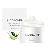 Zinksalbe gegen Pickel-Anti Pickel Creme mit Salicylsäure & Teebaumöl – Akne Creme als Körper Akne Cream– Sanft Und Nicht Reizend, für Alle Hauttypen, auch für Pickel am Po und Rücken
