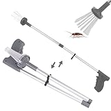 Spinnenfänger, Insektenfänger, Handgehaltener Spinnenfänger mit Langem Griff, Spider Catcher, Spinnengreifer Extra Lang mit Klappgriff zum lebenden Fangen von Spinnen und Insekten