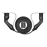 DELTACO Typ 2 EV-Ladekabel für E-Autos und Hybrid Fahrzeuge, Elektroauto Charger Mennekes Kabel, Kompatibel mit ID.3, ID.4, Zoe, E-Tron, Model S/3/X/Y, Leaf, 3-phasig, 16A | 11kW, 10 Meter