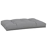Eleganz Sitzpolster Grau 120x80x12 cm - Palettenkissen aus Stoff für Garten, Balkon & Terrasse - Bequem & Wetterfest - Ideal für Outdoor-Möbel