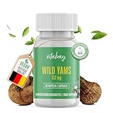 Vitabay Wild Yams Extrakt | 60 Kapseln | Reich an Zink und Vitamin E | Hochdosiert mit 712 mg | Laborgeprüft & hergestellt aus hochwertigen Rohstoffen