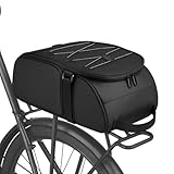 Generisch Fahrradtasche 3-in-1 Gepäckträgertasche – 10L wasserdichte Fahrrad Tasche mit Rucksack & Schultergurt Funktion, Reflektierend & Leicht, Ideal für E-Bike, MTB & Alltagspendler (Schwarz)
