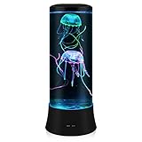 POYO Quallen Lampe, 38 cm LED lavalampe quallen mit Farbwechsel, 7 Farben Einstellung Stimmungslicht Dekoration für Zuhause Büro Dekoration Tolle Geschenke für Kinder