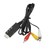 AV zu HDMI Kabel, 3 RCA zu HDMI Sound Video Konverter Kabel für PS1, für PS2, für PS3, für N64, STB, VHS, VCR, DVD-Player, 1 m