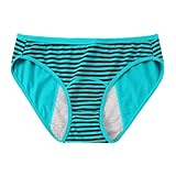 Generisch Menstruationshöschen für Damen mit 3-lagigem auslaufsicherem Schutz als Bequeme Periodenunterwäsche für Mädchen Teenager (Mint Green, L)