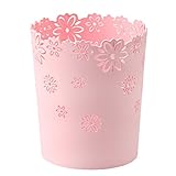 Vicoki Papierkorb, Abfalleimer aus Kunststoff für Büro, Küche oder Bad, Ø 19cm, H 22cm, 19×15.5×22cm, Rosa