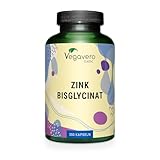Zink Bisglycinate Kapseln Hochdosiert | 25 mg | Laborgeprüft & Vegan | 300 Kapseln | Vegavero