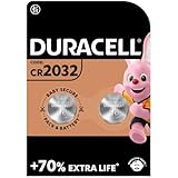 Duracell Specialty 2032 Lithium-Knopfzelle 3 V, 2er-Packung (CR2032 /DL2032 entwickelt für die Verwendung in Schlüsselanhängern, Waagen, Wearables und medizinischen Geräten.