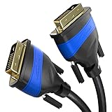 KabelDirekt – Dual Link DVI Kabel – mit Ferritkern für störungsfreie Signalübertragung – 3 m (digitales DVI-D/24+1 Monitor Kabel, DVI auf DVI, bis zu 2560×1600 bei 60 Hz oder Full HD/1080p)