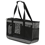 BESPORTBLE Tasche Für Haustiere Outdoor-haustiertasche Reisetasche Für Hunde Flugzeug Handgepäck Tragbare Hundehandtasche Katzenbehälter Tragetasche Für Kätzchen Träger Grey Oxford-Stoff