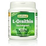 L-Ornithin, 500 mg, hochdosiert, 120 Kapseln – wichtige...