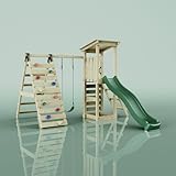 OutdoorToys Spielturm Sevilla in Dunkelgrün mit Kinderschaukel