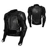 Baymate Protektorenjacke Rückenprotektor Ellenbogenprotektoren Sturzsicheres Biker Offroad-Radtrikot Protektorenweste für Motorrad Ski Snowboard