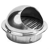 Drivstraw Edelstahl-Außenwand-Luftauslassgitter, rund, Heizung, Kühlung, Lüftungsgitter für Badezimmer, Küche, AC-Einheiten, kompatibel mit Trocknerschlauch und Dunstabzugshauben (120 mm)