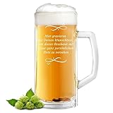 Bierkrug 0,5 L mit personalisierter Gravur - das Geburtstagsgeschenk für Männer - Männergeschenk zum Vatertag und Jubiläum - mit Wunschtext - Bierglas für Pils und Craft Beer - made in Germany