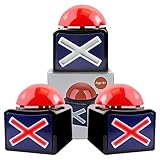 Spiel Antwort Buzzer mit Licht und Ton Trivia Quiz Got Talent Buzzer pro Game Show,Leuchtender und klingender Buzzer（3 Pack)