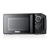 Galanz Solo-Mikrowelle 20L P70T20L-VB, 700W Mikrowelle mit 6 Leistungsstufen, 0 bis 30 Minuten-Timer, einfache Reinigung mit Glasdrehplatte,Schwarz
