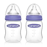 Lansinoh Babyflasche mit NaturalWave Sauger Gr. S, 2 x 160 ml, Doppelpack