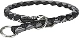 Trixie 143801 Cavo Zug-Stopp-Halsband, M: 39–45 cm/ø 12 mm, schwarz