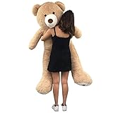 bananair - Riesen Teddybär XXL, 130 bis 340 cm - CE-Zertifiziert, Kuschelig und Flauschig, Versicherte Umarmungen Geburtstage, Zimmerdekoration (Beige, 130 cm)