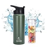 Mango Trinkflasche mit Fruchteinsatz - Stahl - Ideal für...