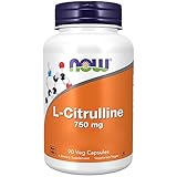 Now Foods, L-Citrulline, 750mg, 90 vegane Kapseln, Aminosäure, Laborgeprüft, Glutenfrei, Sojafrei, Gentechnikfrei