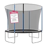 HUDORA Trampolin Start 300 - Trampolin Outdoor mit Stabiler Randabdeckung & innenliegendem Netz - Netz-Trampolin für Kinder & Erwachsene bis 100 kg - Hochwertiges & Robustes Familientrampolin