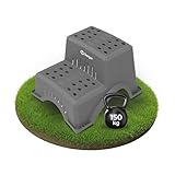 BERGER Tritthocker belastbar bis 150 kg | Robuste Camping Trittstufe Einstiegshilfe für Wohnmobil Wohnwagen | Doppeltritt mit großer Rutschfester Trittfläche | Sicher & Stabil