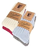 YESWEL 4 Paar Alpaka Wollsocken Herren Damen, Atmungsative...