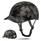 Shinmax Fahrradhelm für Damen und Herren, Einstellbarer Helm mit Visier & Sonnenschutz, Leicht & Belüftet für Urban Pendler Stadt & Rennrad (Camouflage, XL:58-62cm)