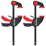 GETLITOOL Einhandzwingen 150mm, 2X Zwingen Set 120kg Spannkraft, Profi Schraubzwingen mit Spreizfunktion, 2 in 1 Spanner Zum Spannen, Dehnen, Fixieren mit einer Hand Schnellspannzwinge für Holz Möbel