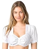 Stockerpoint Damen Tania Trachtenbluse, Weiß, 44