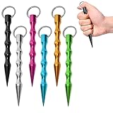 AVCXEC 6 Stück Kubotan, Kubotan Selbstverteidigung, Selbstverteidigung Waffen Legal, Druckverstärker Schlüsselanhänger, Verteidigungs Waffen für Frauen Legal, Self Defense Keychain für Notfallhammer