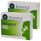 Sinupret Forte - Pflanzlicher Schleimlöser Nasennebenhöhlen - Öffnet die Nase und befreit den Kopf - bei Entzündungen Sinusitis I im Sparset mit Pharma Perle give-away (Sinupret forte 2 x 20 St.)