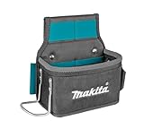Makita E-15257 Werkzeugtasche mit Hammerhalter, für die Befestigung am Gürtel, großes Fach bietet viel Stauraum, viel Platz für Handwerkzeug, Polyester, 180 x 105 x 185 mm (LxBxH)