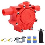 FIVAVA Bohrmaschinenpumpe, Akkuschrauber Pumpe Wasserpumpe Mini Elektrobohrpumpe mit 2x Schlauchadapter für Entwässerung,Flüssigkeitstransport