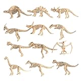 WANGCL Dinosaurier Fossil Skelett Spielzeug, 12 Stück Simulation Dinosaurier Archäologische Ausgrabung, Kinder Spielfiguren