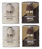 Luicella's Eis-Mix Eispulver Probierpaket - 100% natürlich - 2x Schoko Deluxe & 2x Echte Vanille