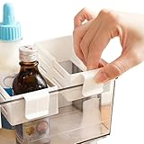 VZLYMTV 4 Stück Kühlschrank Organizer Schubladenteiler Verstellbar Einstellbare Lagerregal, Einstellbare Kühlschrankteiler Teiler Clip für Eiern, Getränken und Würzen von Päckchen