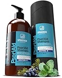 NEUES 2025 Psoriasis Shampoo mit Salicylsäure – Natürliche Formel für schuppenflechte Kopfhaut mit Torf und Menthol, beruhigt juckende, schuppige und rote Kopfhaut. Anti Schuppen, 400ml