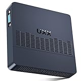 UXX Mini-PC, Unterstützung 512 GB SSD Erweiterung, N3350 Desktop-Computer 64 GB eMMC, kleiner PC Gaming 4K IPS HD UHD Dual Display, BT4.2, 2.4/5G WiFi, USB 3.0, für Büro/Zuhause, Blau