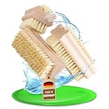 FEINHOLZ Handbürste Nagelbürste Holz (3 Stck.) mit...