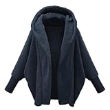 Darringls Damen Kapuzenjacke Winter Warm Strickjacke Teddy Jacken Einfarbige Kleidung Wintermantel Elegant Wanderjacke Baumwolle Daunenmantel Übergangsjacken Sweatjacke Fleecepullover