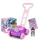 PUSTEFIX Bubble-Mower Rasenmäher Pink I Seifenblasen Kinder Set I Bubble Spaß bei Kinderpartys & Geburtstagen