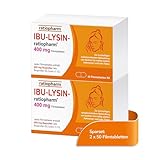 IBU-LYSIN-ratiopharm 400 mg Filmtabletten im Sparset 2 x 50 Filmtabletten: Die schnelle Hilfe gegen Schmerzen. Schmerzmittel mit dem Wirkstoff Ibuprofen-Lysin.