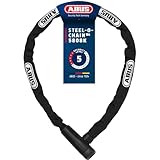 ABUS Kettenschloss Steel-O-Chain 5805K – Fahrradschloss aus Stahl – ABUS-Sicherheitslevel 5 – 75 cm – Schwarz