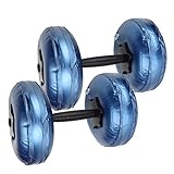 Wassergefülltes Hantel-Set für Damen, Fitnesstraining, verstellbare Armmuskelformung, Ausrüstung für Zuhause, Yoga, Schwarz, 8-10 kg, 4-teiliges Set (blaue 8–10 kg Hantel)