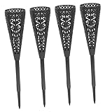ARTSEWPLY 4 Stück Friedhofsvase mit Erdspieß Teiliges Konische Grabvase mit Hohldesign Atmungsaktive Grabschmuck Blumenvase für Friedhof Gedenkfeiern und Gartenveranstaltungen