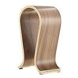 Colrid Kopfhörerhalter Holz, Kopfhörer Ständer, Kopfhörer Halter, U Form, Walnussholz, Universal, Umweltfreundlich, Dauerhaft, Rutschfest, für Zuhause, Büro, Studie (Braun)
